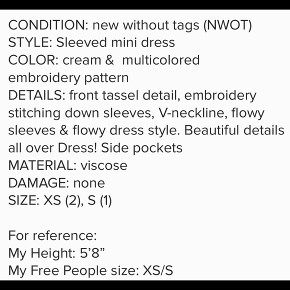 NWOT Free People All My Life Mini  Dress - Picture 5 of 5